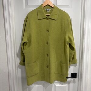 Lucia 100% New Wool Bright Olive Green Women's Coat